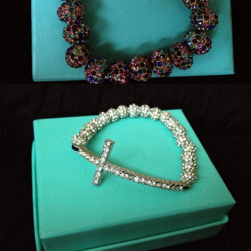 Cross Shamballa Bead Bracelet